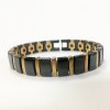 B-005 Titanium steel Black ceramic energy bracelet metal energy bracelet silicone energy bracelet