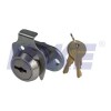 Flat Key Cam Lock, Zinc Alloy, Shiny Chrome