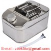 Stainless Steel Jerry Can Utility Jug Portable Fuel Water Carrier 10 Litre With Fill Nozzle/Cap