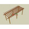 8m * 4m * 2.5m Beautiful Wood Plastic Composite Pergola Split Resistance Antisepsis