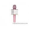 Handheld Bluetooth Karaoke Microphone Wireless Karaoke Speaker , Pink