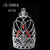10" Heart Red Crystal Large Pageant Crown