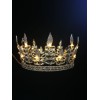 2018 Shinny Leaves Led Night Light Up Crown Round Hair Tiara For Party