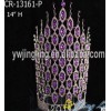 Colored rhinestone large pageant crowns for sale