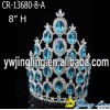10'' Chunky Rhinestone Lake Blue Tall Pageant Crown And Tiara