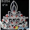 Red rhinestone wholesale cheap pageant crowns tiaras