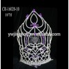 10 Inch Purple Rhinestone Black Spider Halloween Pageant Crown