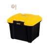 Wholesales heavy duty storage moving stackable plastic tote boxes with hinged handles