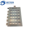 Industrial controller membrane switch with insert card and LED