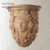 beautiful decorative girl head carved antique solid wood corbel