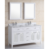 Solid Wood Tempered Glass Basin Bathroom Vanity