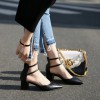 THICK HEELED SIDE POINTED WOMEN SANDALS