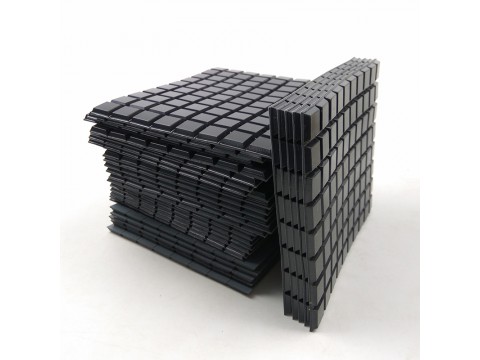 3M Bumpon Protective Products Sj5008 Black, Square-Tapered W/ Flat Top