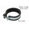 heavy pipe clamp single side quick locking fixing tube hose with rubber