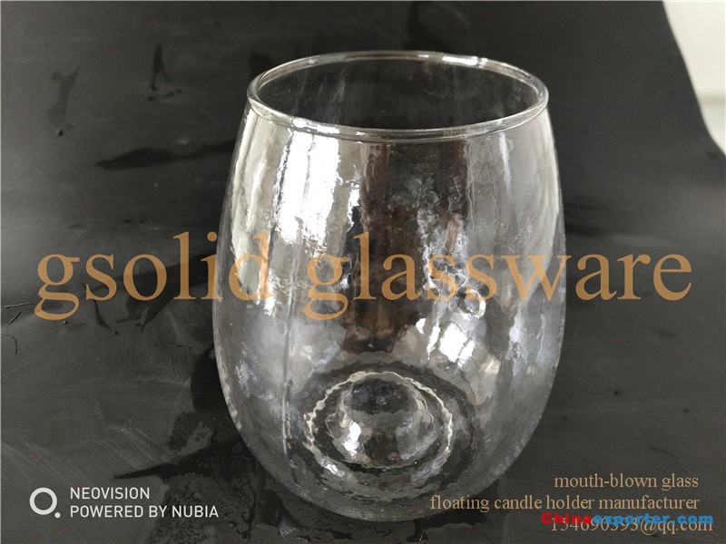 mouth blown glass holder for floating candle mouth blown glass holder for floating candle