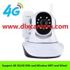 4G SIM card wireless 128G SD two ways audio P2P PTZ camera with APP