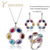 Sterling silver pendant necklace earrings ring jewelry set design custom wholesale