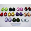 22x30mm & 20x30mm cubic zirconia (CZ) pear pendant (faceted cut)