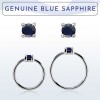 Wholesale - Genuine Blue Sapphire - Nose Hoop - Body Jewelry
