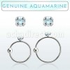 Wholesale - Nose Hoop - Body Jewelry (Aquamarine)