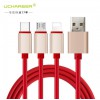 cable One with three fast charging 3A data cable Three in one USB charging cable  factory wholesale