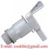 3/4" BSP Polyethylene (PE) Manual Pail Tap 3/4 Inch Plastic Spigot for 5 Gallon Cubes