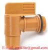 Plastic Faucet 2" BSP Thread Polyethylene Drum Faucet Gold Barrel Tap Plastic Spigot