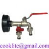 IBC Brass Water Tank Adapter Double Head Tap Outlet Faucet Replacement Valve Fitting Water Connector