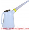 Plastic Oil Fuel & Water Jug And Pouring Spout Can 6L Measuring Can Diesel Petrol