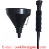 2-in-1 Black Flexible Car Motorcycle Refuelling Funnel Spout Mesh Screen Strainer Gasoline