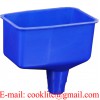Square Offset Plastic Oil Funnel with Tapered Spout