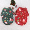Pet sweater small and medium-sized dog clothes plush Christmas print sweater pet supplies