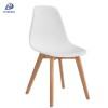 AL-805W Factory wholesale grey dining chair with plastic seat and wood legs for sale