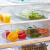 Stackable Refrigerator Organizer Bin Clear Kitchen Organizer for Pantry Cabinets Shelves Freezer