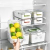 Fresh Container Stackable Storage Box Refrigerator Vegetable Fruit Storage Container with colander